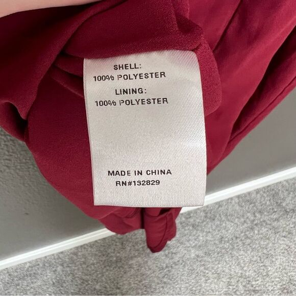 NWT Revolve x About Us Chloe Dress in Wine Red | size xxs - Picture 9 of 10